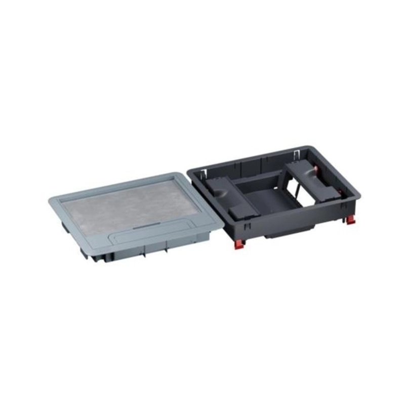 Plastic floor box for concrete floor 12M (2x6) module for vertically mounted mechanisms - Legrand Floor box 080713