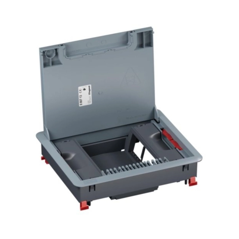 Plastic floor box for concrete floor 12M (2x6) module for vertically mounted mechanisms - Legrand Floor box 080713