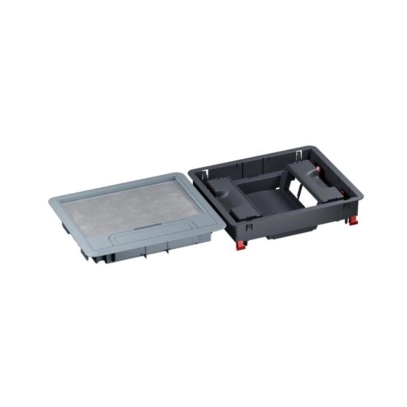 Plastic floor box for concrete floor 12M (2x6) module for vertically mounted mechanisms - Legrand Floor box 080713