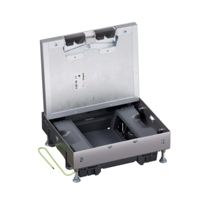 Metal floor box, fully recessed into a raised floor 12M (2x6) module for vertically mounted mechanisms - Legrand Floor box 080740