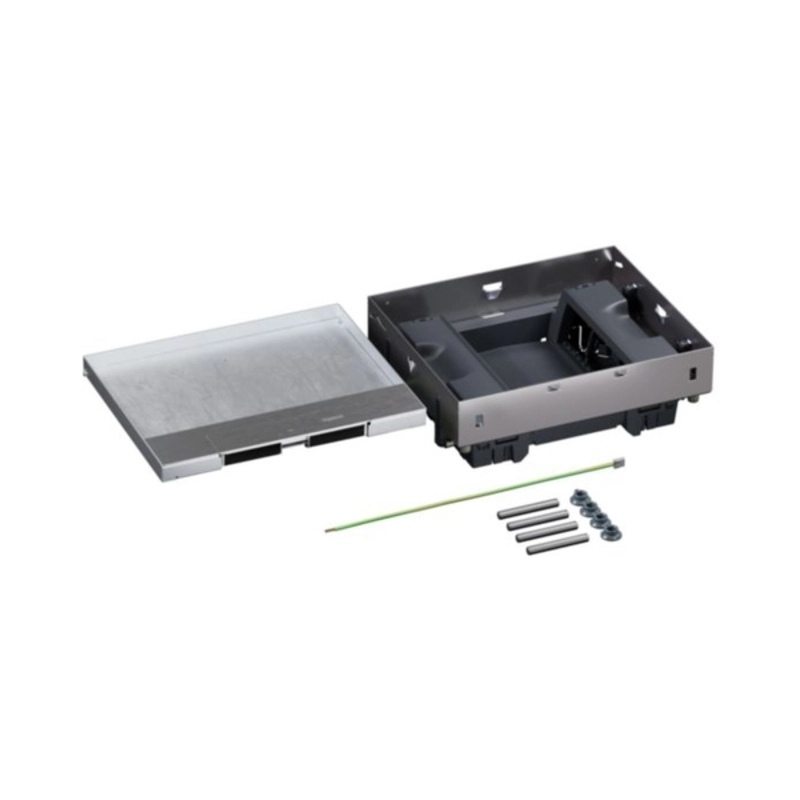 Metal floor box, fully recessed into a raised floor 12M (2x6) module for vertically mounted mechanisms - Legrand Floor box 080740