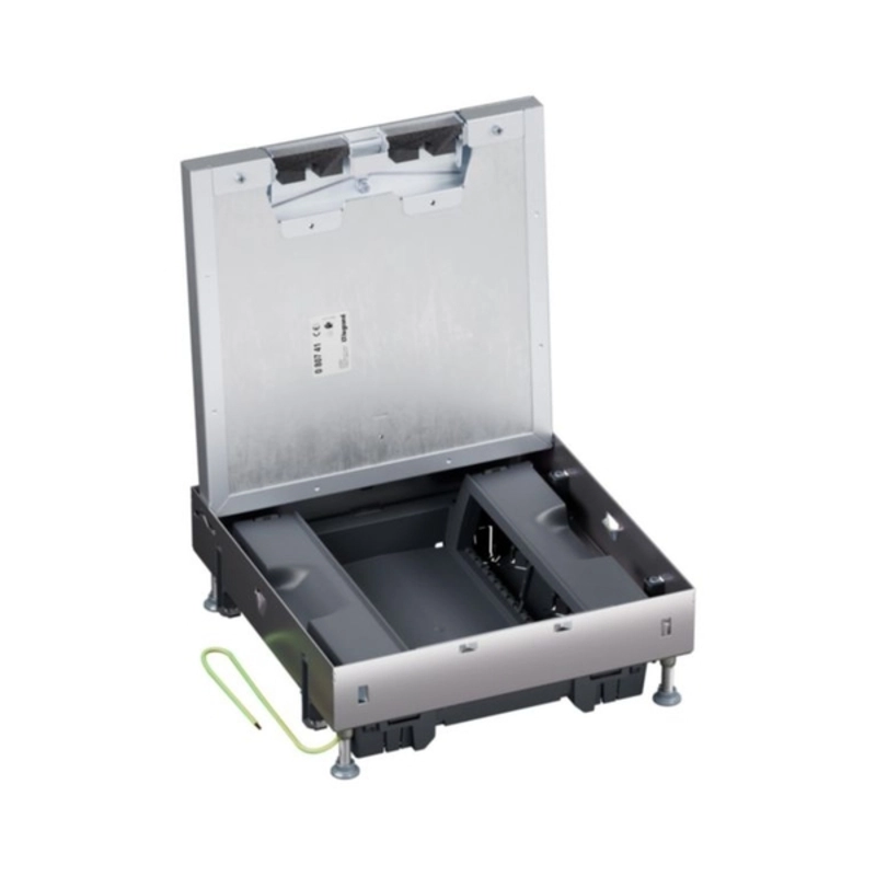 Metal floor box, fully recessed into a raised floor 16M (2x8) module for vertically mounted mechanisms - Legrand Floor box 080741