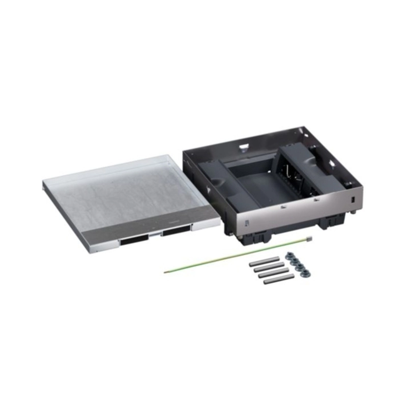 Metal floor box, fully recessed into a raised floor 16M (2x8) module for vertically mounted mechanisms - Legrand Floor box 080741