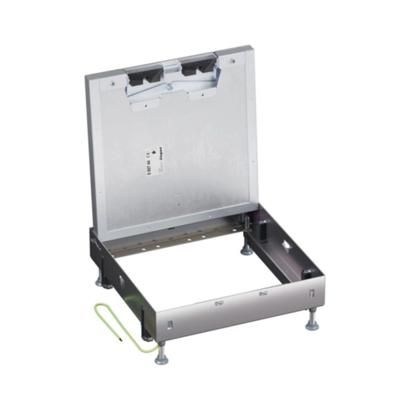 Floor inspection box metal fully recessed for concrete floor 16/24M empty 264x264mm - Legrand Floor box 080744