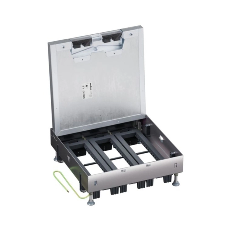 Metal floor box, fully embedded in concrete, 24M (3x8) modules for horizontally mounted mechanisms - Legrand Floor box 080747
