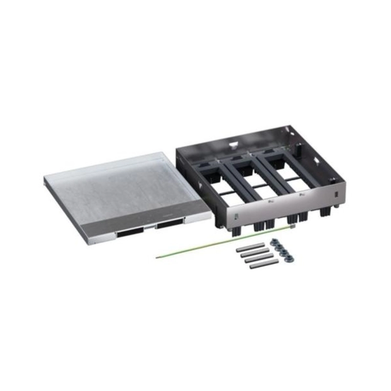 Metal floor box, fully embedded in concrete, 24M (3x8) modules for horizontally mounted mechanisms - Legrand Floor box 080747
