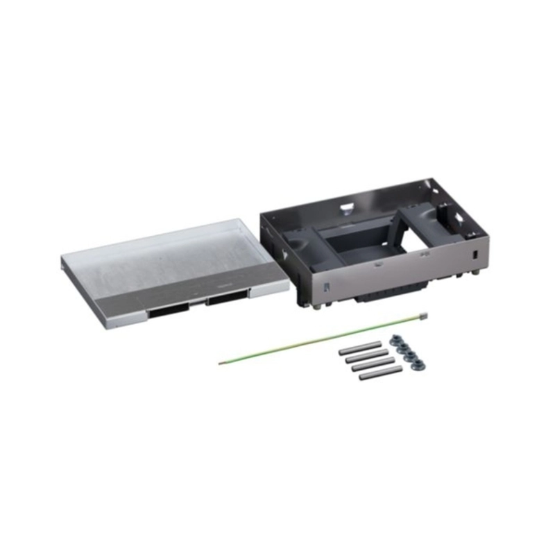 Metal floor box, fully embedded in concrete, 8M (2x4) module for vertically mounted mechanisms - Legrand Floor box 080748