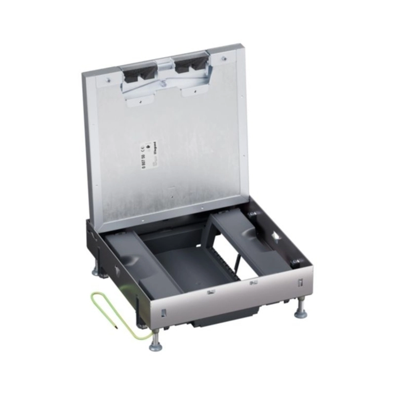 Metal floor box, fully embedded in concrete, 16M (2x8) modules for vertically mounted mechanisms - Legrand Floor box 080750