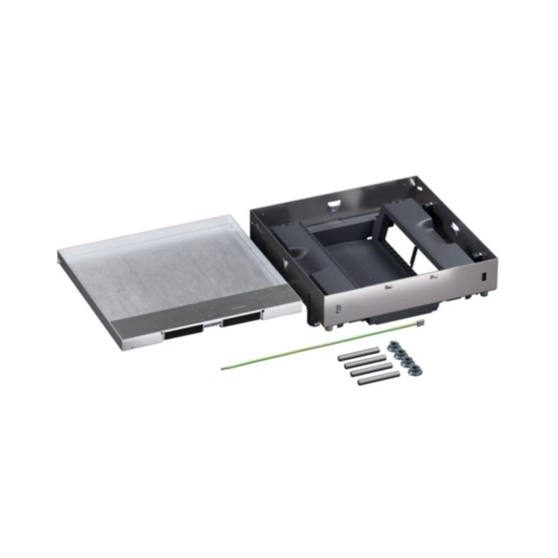 Metal floor box, fully embedded in concrete, 16M (2x8) modules for vertically mounted mechanisms - Legrand Floor box 080750