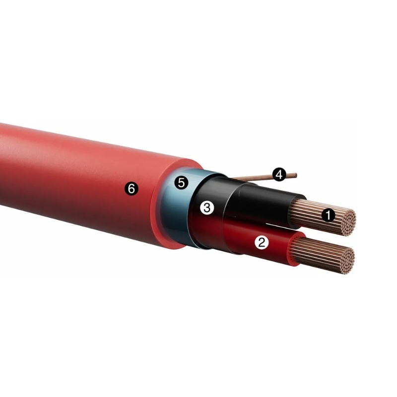 Кабел 3х0.75/S червен GR3 - 100м - Bericacavi FR2OHR 450/750V B38E03075S