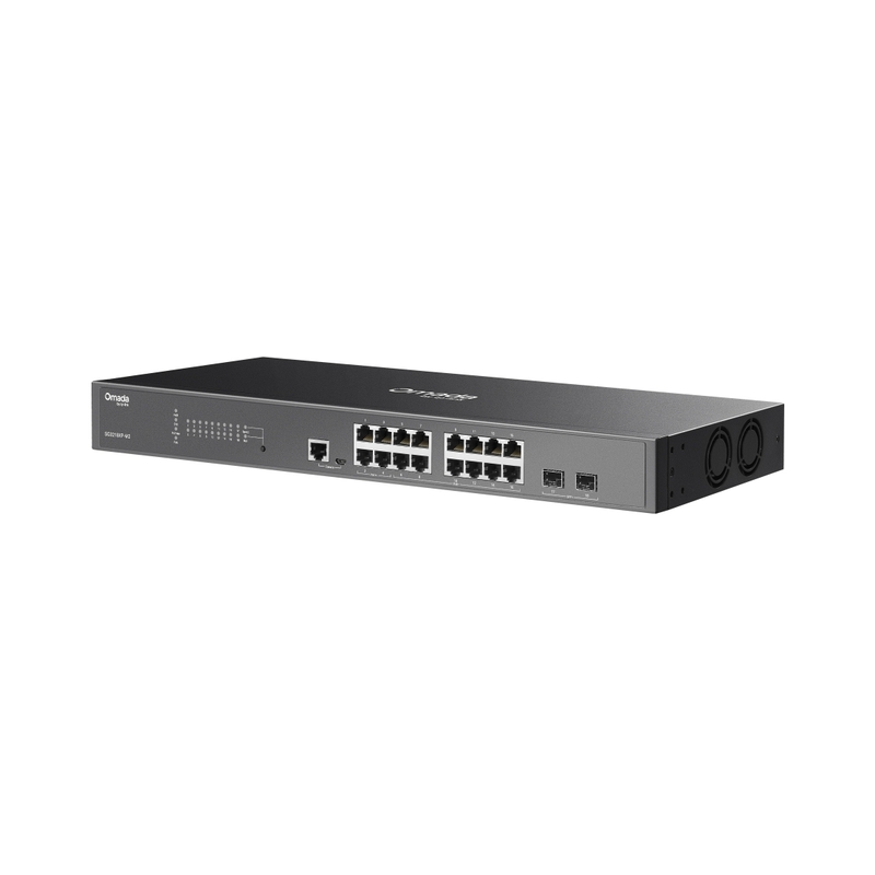 18-портов L2+ управляем суич 16×2.5G, 2×10GE SFP+, PoE++ - Omada by TP-Link SG3218XP-M2