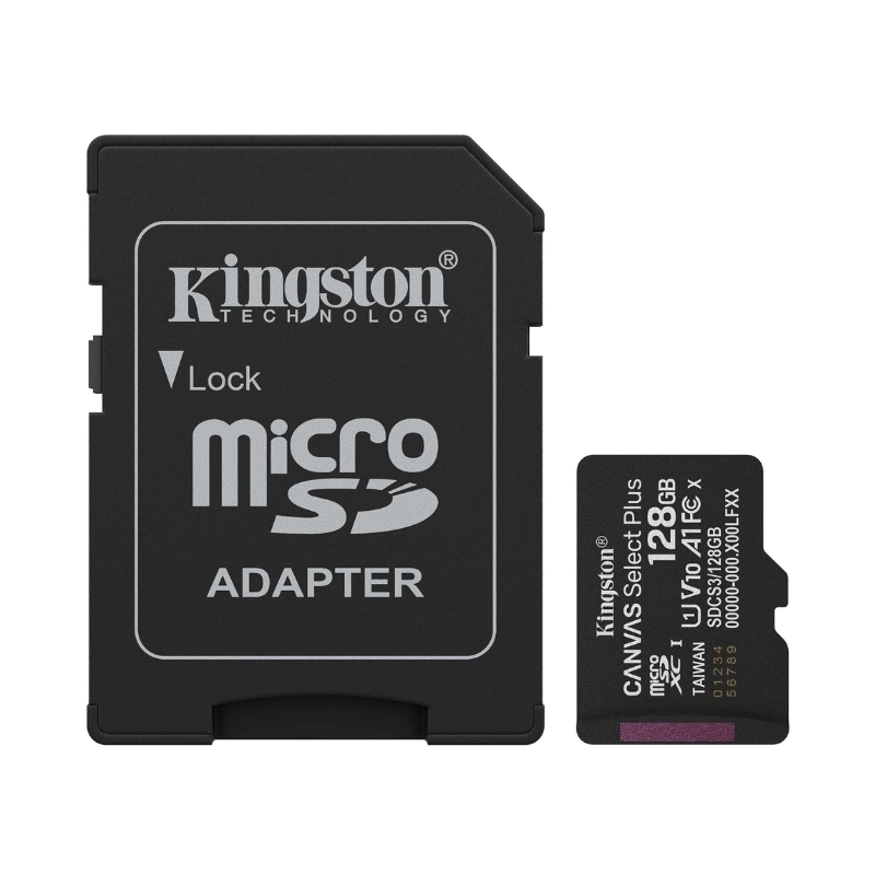 Micro SD карта 128GB Canvas Select Plus Gen3 150MB/s - Kingston SDCS3/128GB