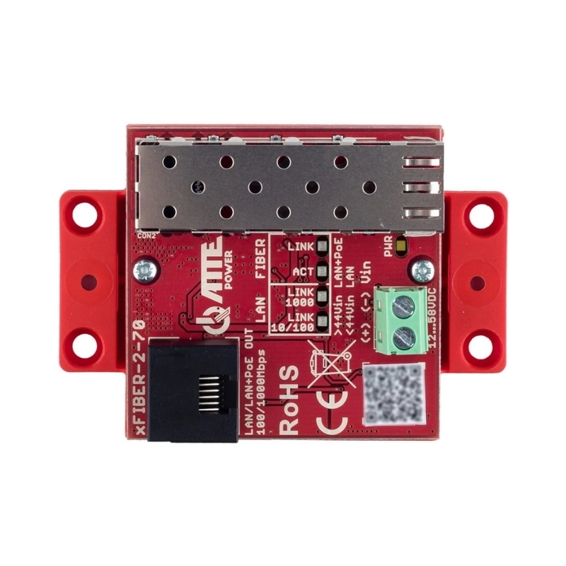 Гигабитов Ethernet–SFP конвертор 1 PoE OUT port, 1 SFP port - ATTE Power xFIBER-2-70