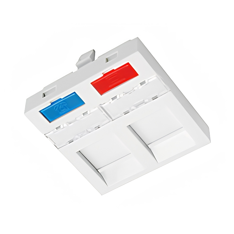 Модул/кутия за Keystone Бял - Solarix SXF-M-2-45-WH-P