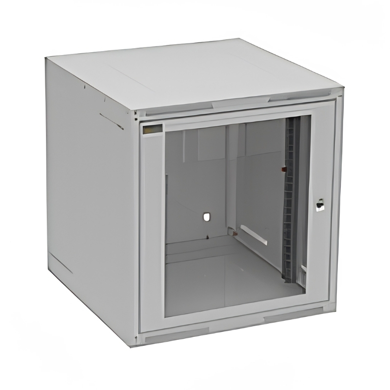 Шкаф стенен GrandN 12U Сив RAL 7035 стъклена врата - Solarix GrandN-12U-66-11-G