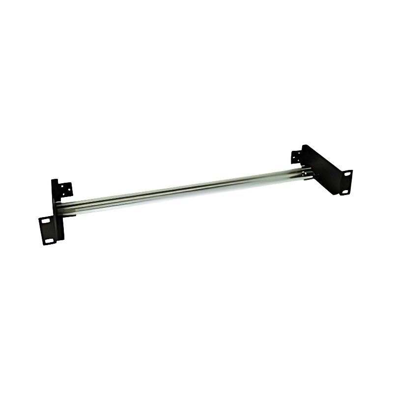 DIN rail with holder for 19" cabinet 1U Black - Solarix RAIL-1U-DIN