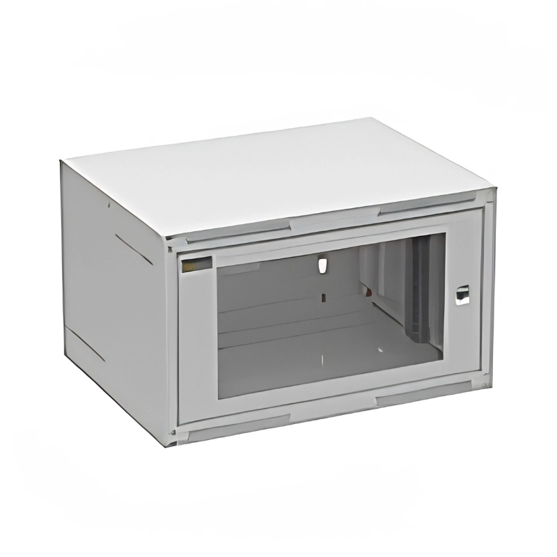 Шкаф стенен GrandN 6U Сив RAL 7035 стъклена врата - Solarix GrandN-6U-645-11-G