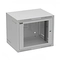 Wall-mounted cabinet GrandN 9U Gray RAL 7035 glass door - Solarix GrandN-9U-645-11-G