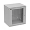 Wall-mounted cabinet GrandN 12U Gray RAL 7035 glass door - Solarix GrandN-12U-645-11-G