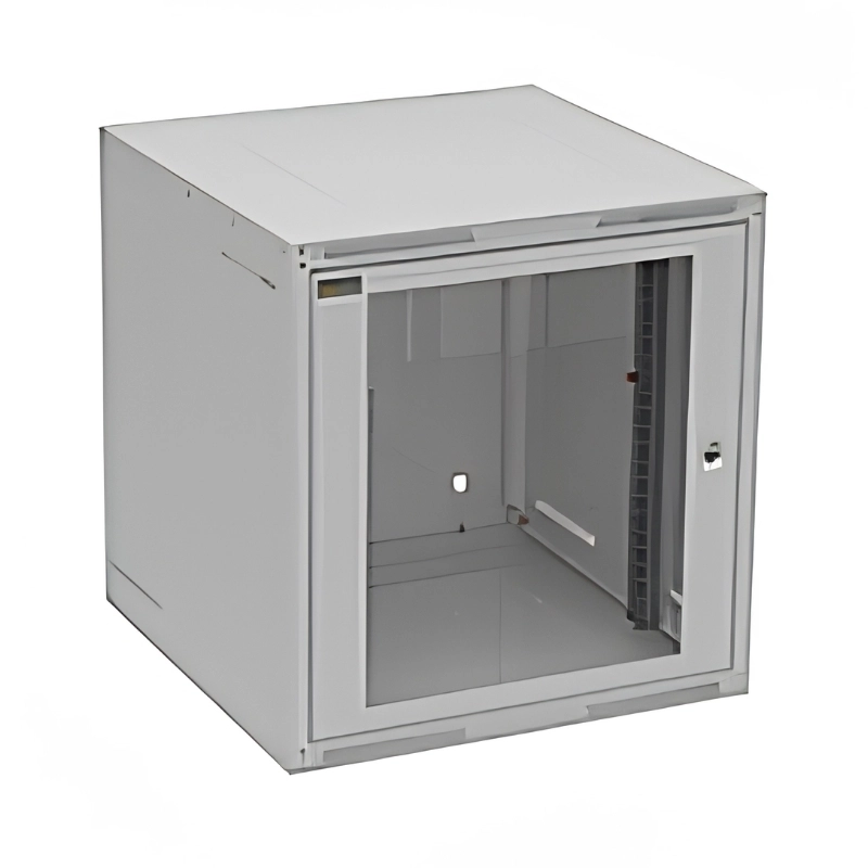 Шкаф стенен GrandN 12U Сив RAL 7035 стъклена врата - Solarix GrandN-12U-66-11-G