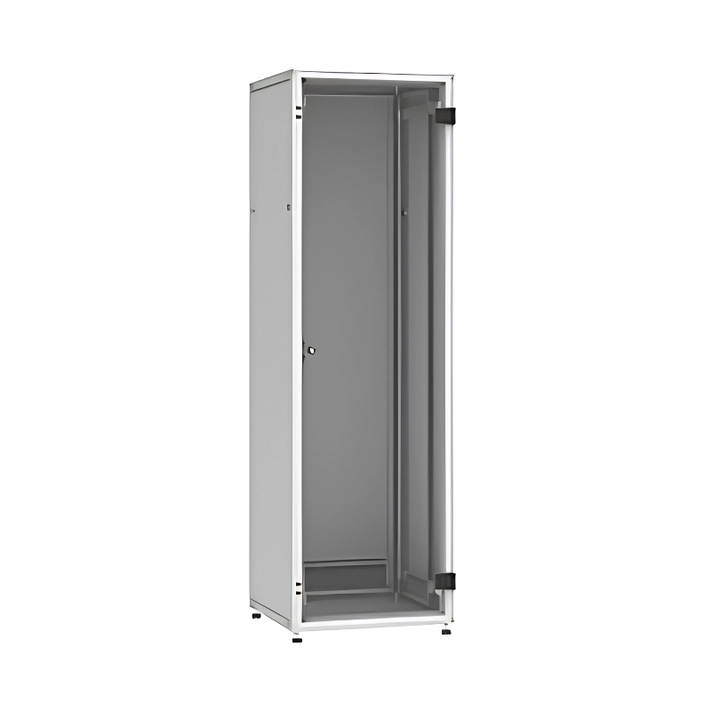 Floor standing cabinet LC-50 42U 600x600 mm Grey RAL 7035 glass door - Solarix LC-50 42U 600x600 RAL 7035
