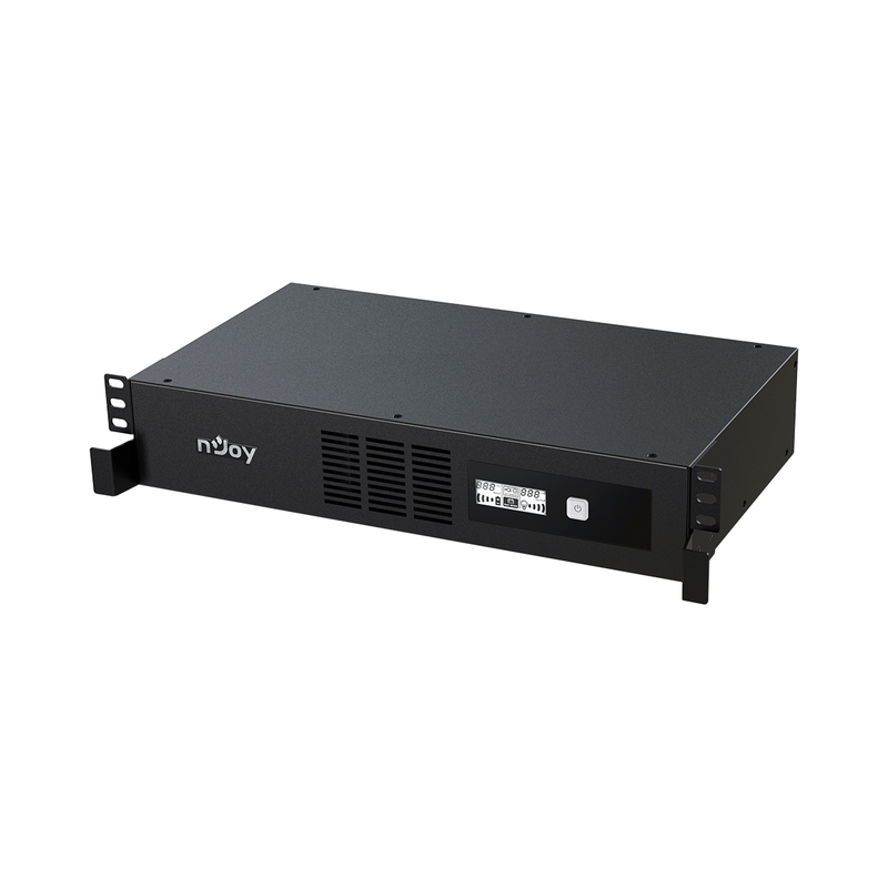 UPS 800VA/480W, Line Interactive, Rack, Микропроцесорно управление, LCD дисплей, Симулирана синусоида - NJOY Code 800