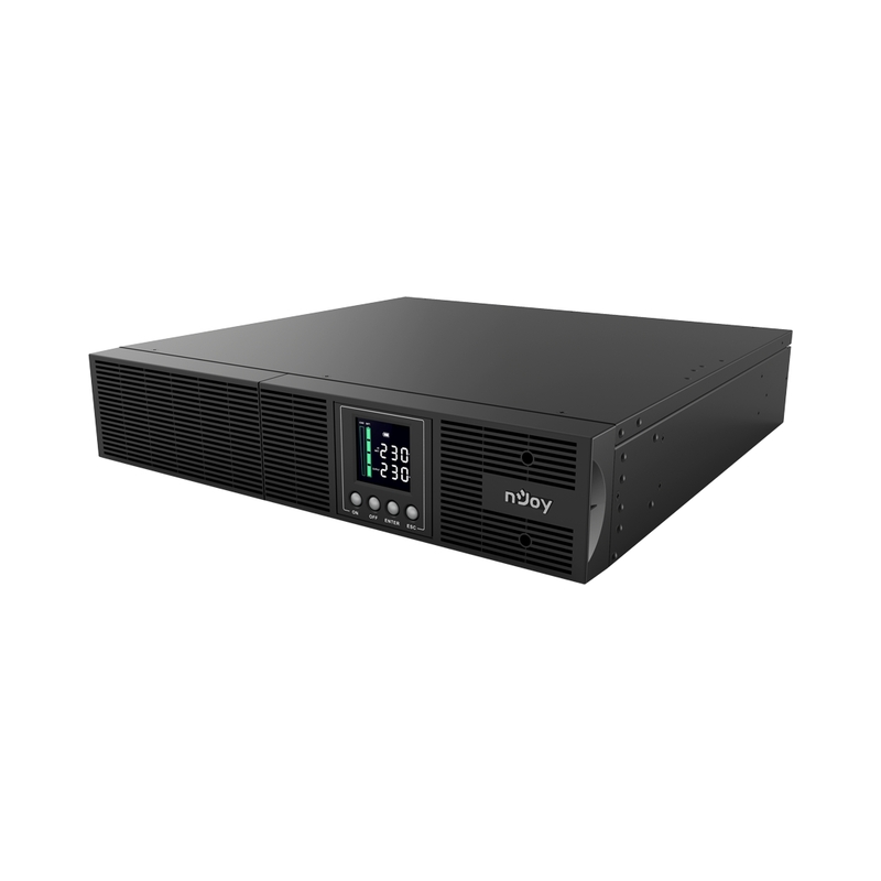 UPS 2000VA/1800W, On-Line технология, Rack, двойна конверсия; Микропроцесорно
управление,Чиста синусооида - NJOY Aster 2K
