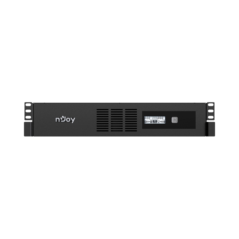 UPS 600VA/360W, Line Interactive, Rack, Микропроцесорно управление, LCD дисплей, Симулирана синусоида - NJOY Code 600