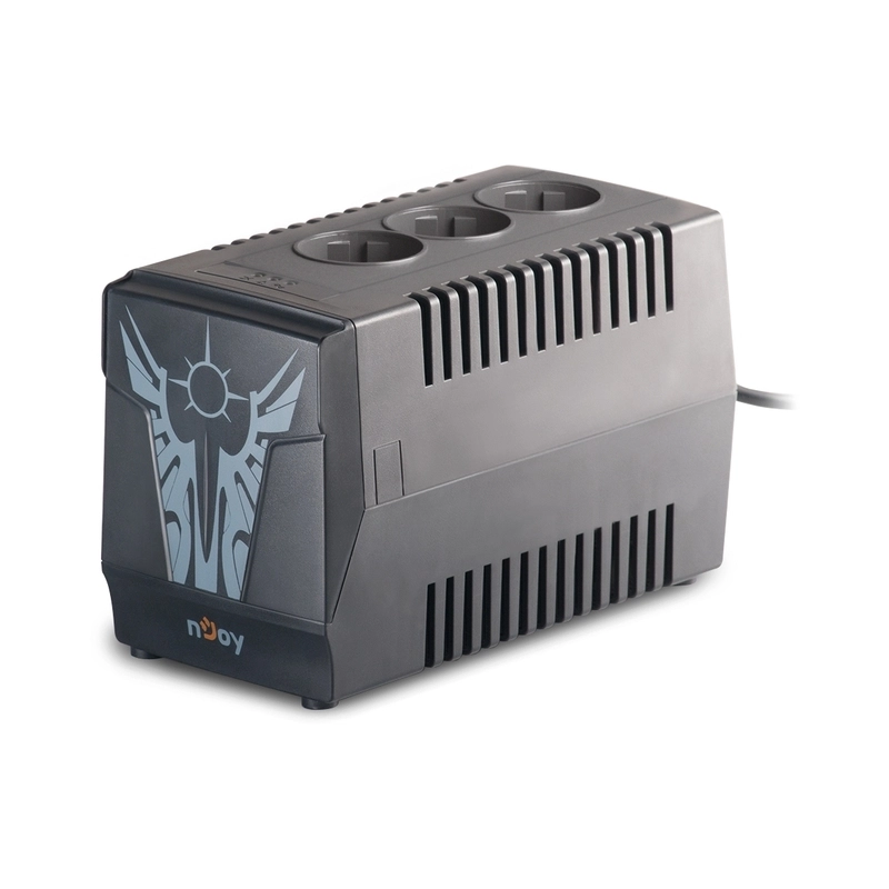 Стабилизатор на напрежение 1000VA/500W; синусоида без изкривявания, 3x шуко контакта 2xRJ11 гръмозащита - NJOY Paladin 1000