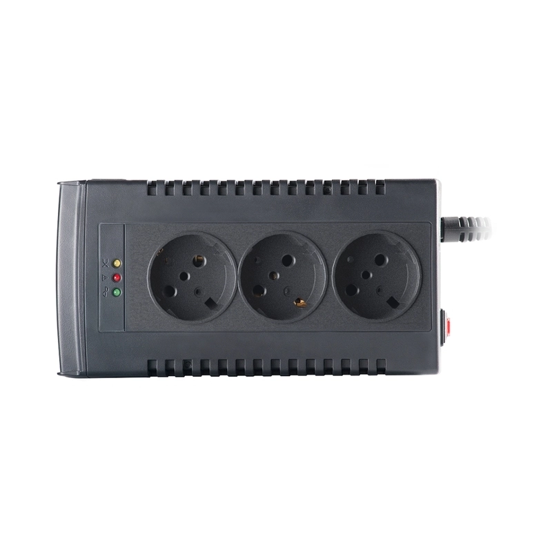 Стабилизатор на напрежение 1000VA/500W; синусоида без изкривявания, 3x шуко контакта 2xRJ11 гръмозащита - NJOY Paladin 1000