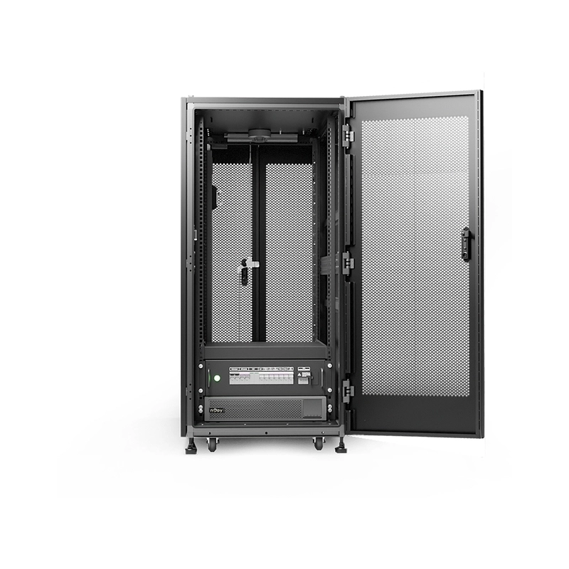Micro Data Center 24U 1P 230V, 18U използваема, PDM 6kW IP20, PDU 12xC13 + 4xC19, - NJOY Forge MDC 3K-24U
