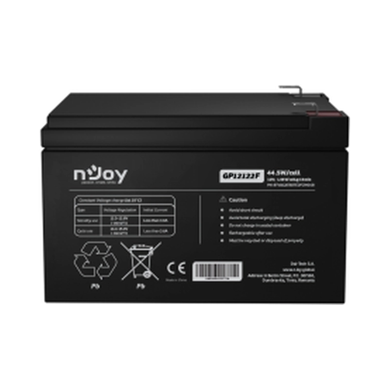 Батерия 12V 445W/cell - 12Ah Тип VRLA без поддръжка F2(T2) конектор - NJOY GP12122F