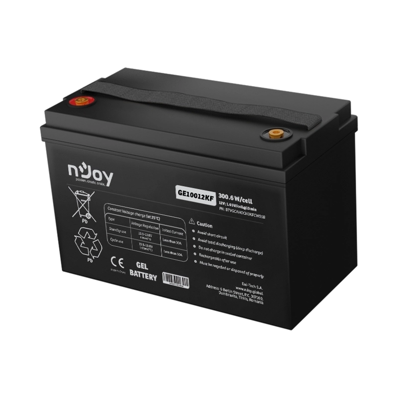 Батерия 12V 300,6 W/cell - 100Ah Тип VRLA без поддръжка Т11(M8) - NJOY GE10012KF