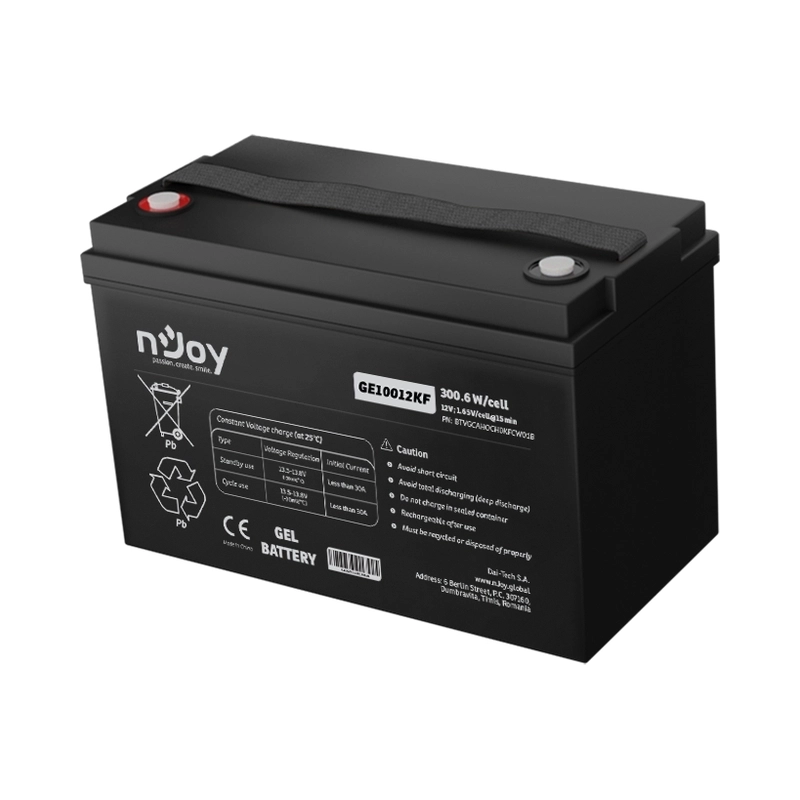 Батерия 12V 300,6 W/cell - 100Ah Тип VRLA без поддръжка Т11(M8) - NJOY GE10012KF