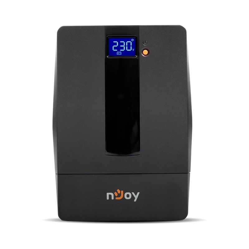 UPS 1000VA/600W, Line Interactive, Tower, Микропроцесорно управление, Симулирана синусоида - NJOY Horus Plus 1000