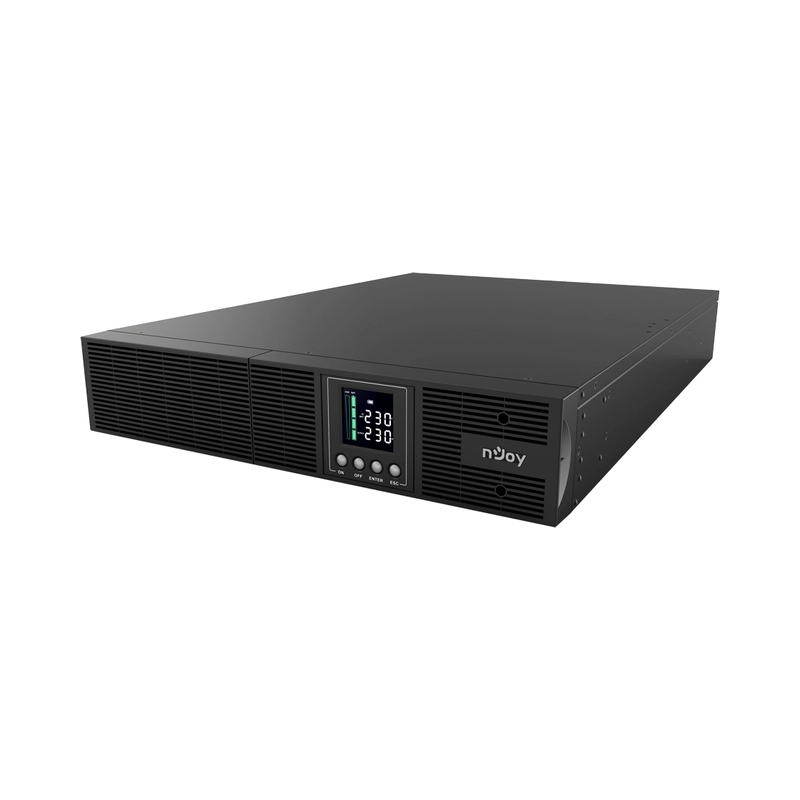 UPS 3000VA/2700W, On-Line технология, Rack, двойна конверсия; Микропроцесорно
управление,Чиста синусооида - NJOY Aster 3K