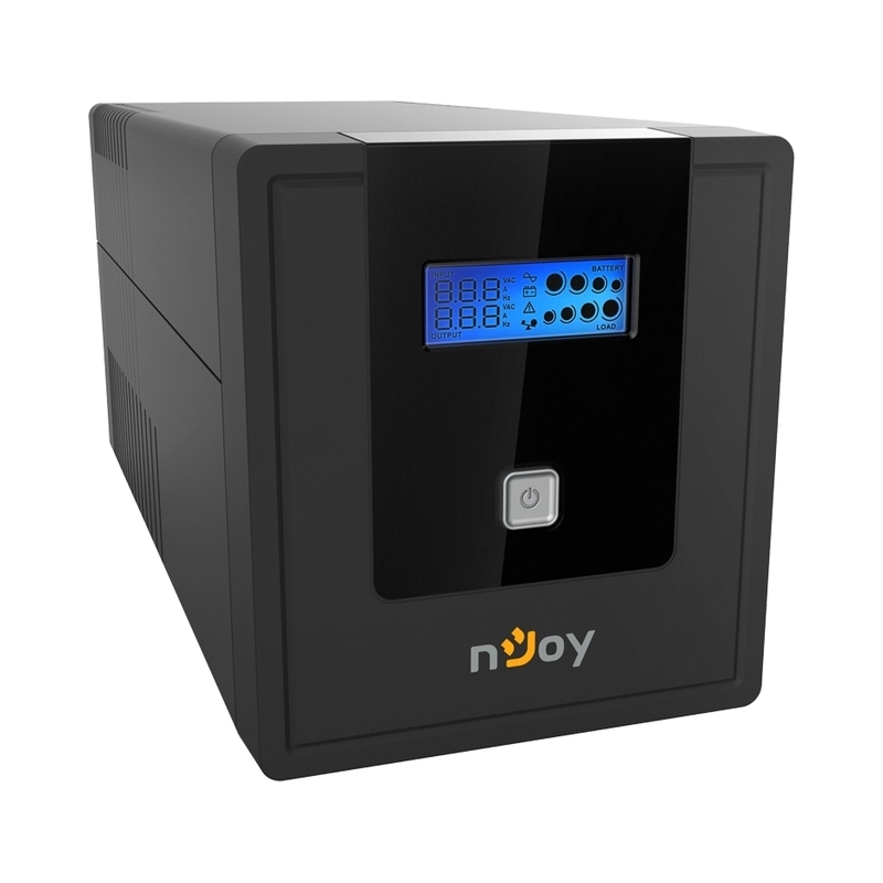 UPS 1000VA/600W, Line Interactive, Tower, Микропроцесорно управление, LCD дисплей,
Симулирана синусоида - NJOY Cadu 1000