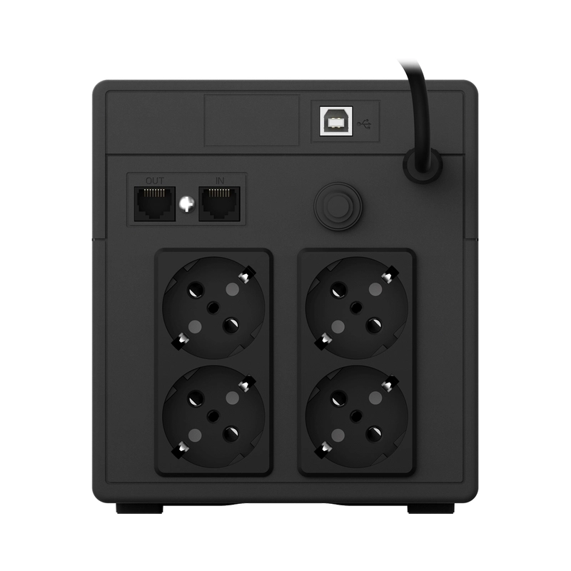 UPS 1000VA/600W, Line Interactive, Tower, Микропроцесорно управление, LCD дисплей,
Симулирана синусоида - NJOY Cadu 1000
