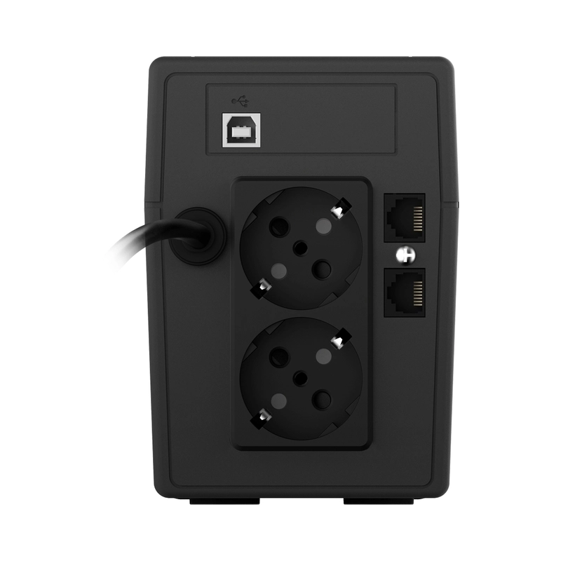 UPS 2000VA/1200W, Line Interactive, Tower, Микропроцесорно управление, LCD дисплей,
Симулирана синусоида - NJOY Cadu 650