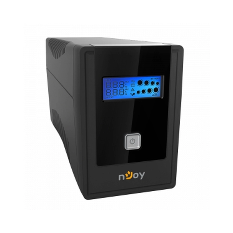 UPS 800VA/480W, Line Interactive, Tower, Микропроцесорно управление, LCD дисплей,
Симулирана синусоида - NJOY Cadu 850