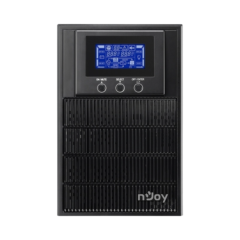 UPS 1000VA/900W, On-Line технология, Tower, двойна конверсия; LCD дисплей, чиста синосуида - NJOY Aten PRO 1000