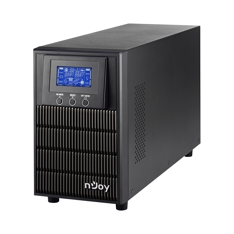 UPS 2000VA/1800W, On-Line технология, Tower, двойна конверсия; LCD дисплей, чиста синосуида - NJOY Aten PRO 2000