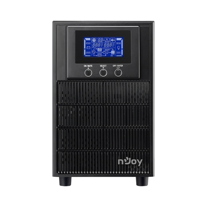 UPS 2000VA/1800W, On-Line технология, Tower, двойна конверсия; LCD дисплей, чиста синосуида - NJOY Aten PRO 2000