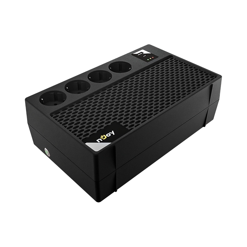 UPS 650VA/360W, Line Interactive LED индикация, Симулирана синусоида, AVR - автоматично регули - NJOY Renton 650 PLUS