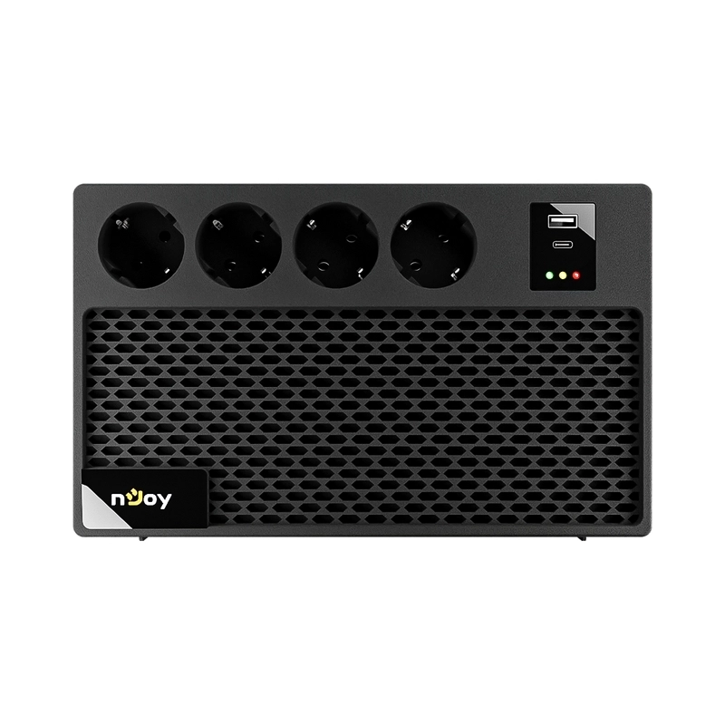 UPS 650VA/360W, Line Interactive LED индикация, Симулирана синусоида, AVR - автоматично регули - NJOY Renton 650 PLUS