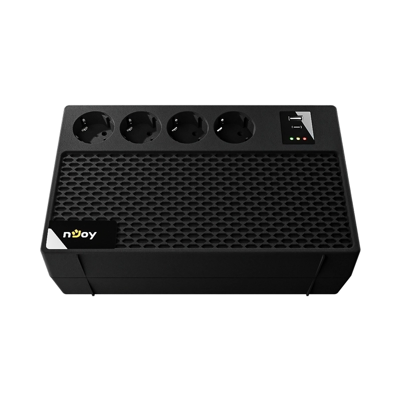 UPS 650VA/360W, Line Interactive LED индикация, Симулирана синусоида, AVR - автоматично регули - NJOY Renton 650 PLUS