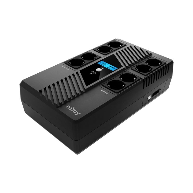 UPS 800VA/480W, Line Interactive, LCD display, Simulated sine wave, AVR - automatically regulates - NJOY Token 800