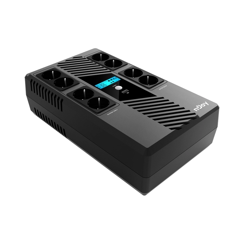 UPS 800VA/480W, Line Interactive, LCD display, Simulated sine wave, AVR - automatically regulates - NJOY Token 800