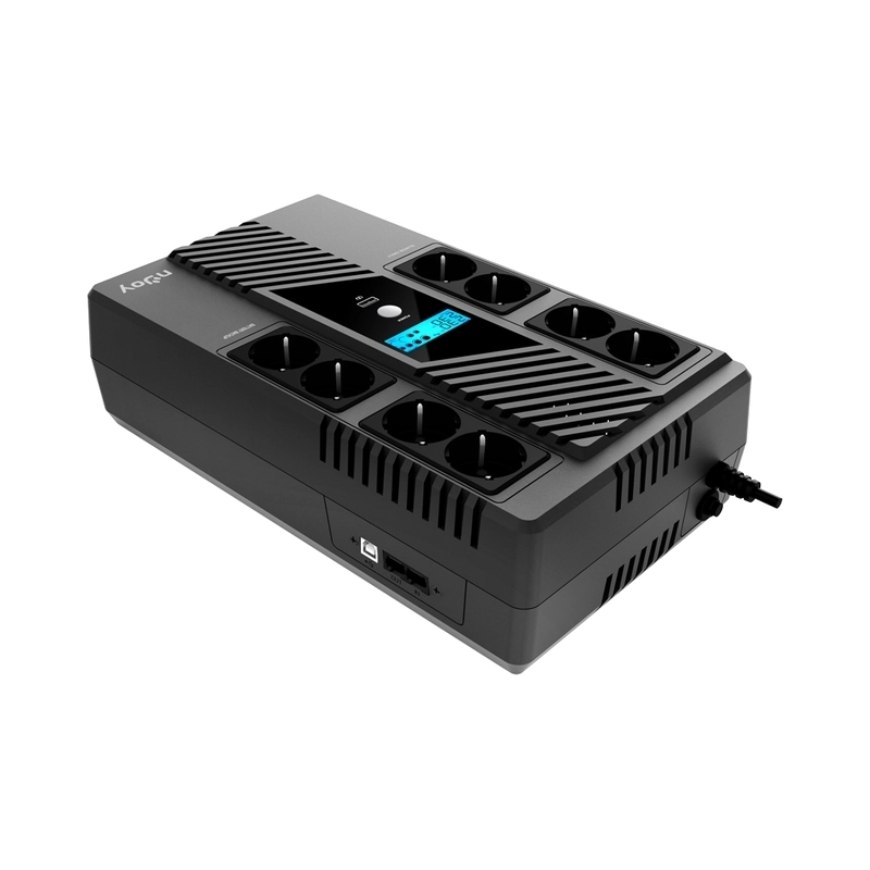 UPS 800VA/480W, Line Interactive, LCD display, Simulated sine wave, AVR - automatically regulates - NJOY Token 800