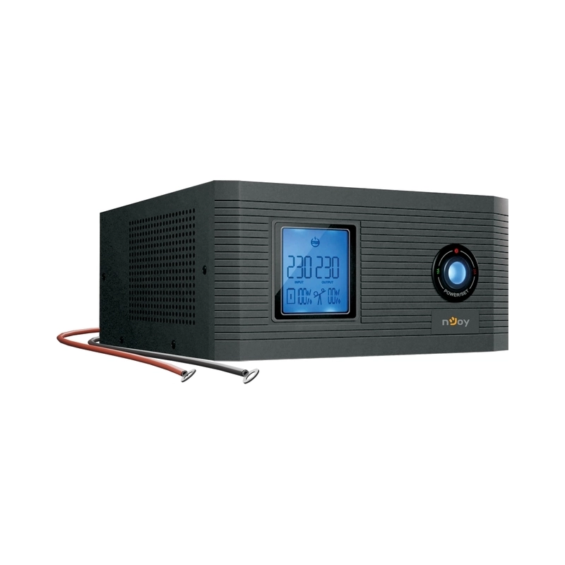 UPS 1200VA/1000W, Line Interactive , Подходящ за резервиране на помпи за отоплителни инсталации, без вградени батерии, поддържа 12V акумулатори от 40Ah до 200Ah - NJOY Aira 1200